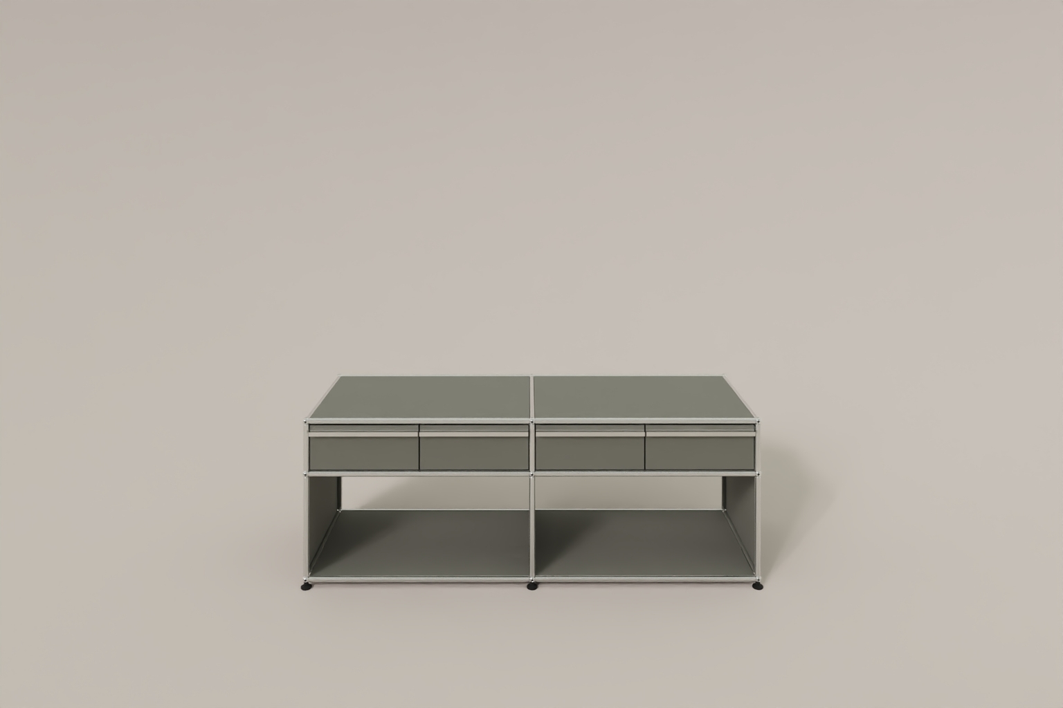 USM Haller Sideboard, mit 4 Schubladen A6 und 2 offenen Fächern. Tiefe 50 cm. Produktbild