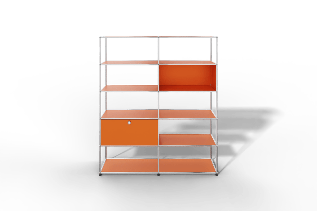 USM Haller Regalwand, offene und geschlossene Fächer kombiniert Produktbild