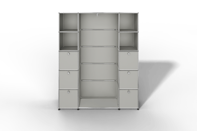USM Haller Garderobe, 1450 mm breit, mit Klapptüren