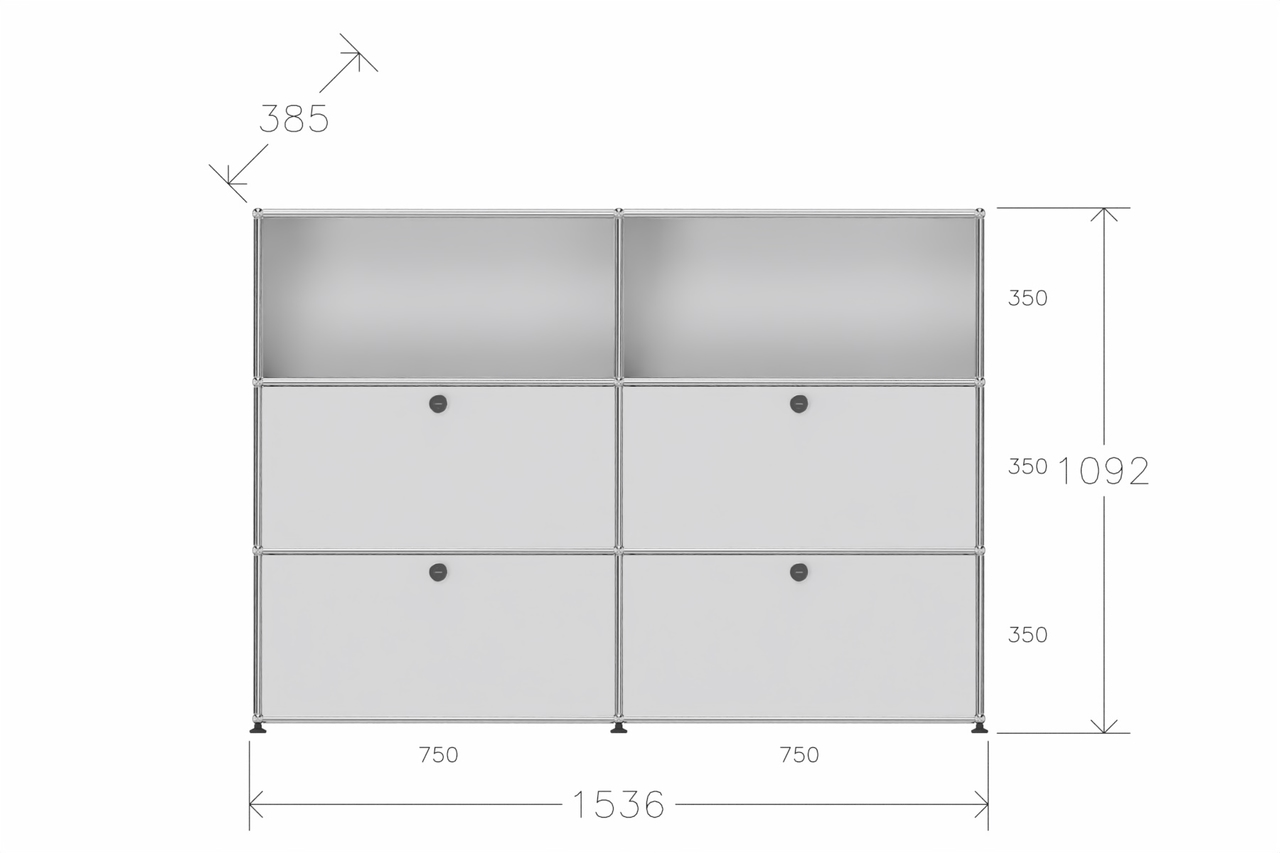Original USM Haller Highboard mit 4 Klapptüren, Ausstellungsstück Produktbild