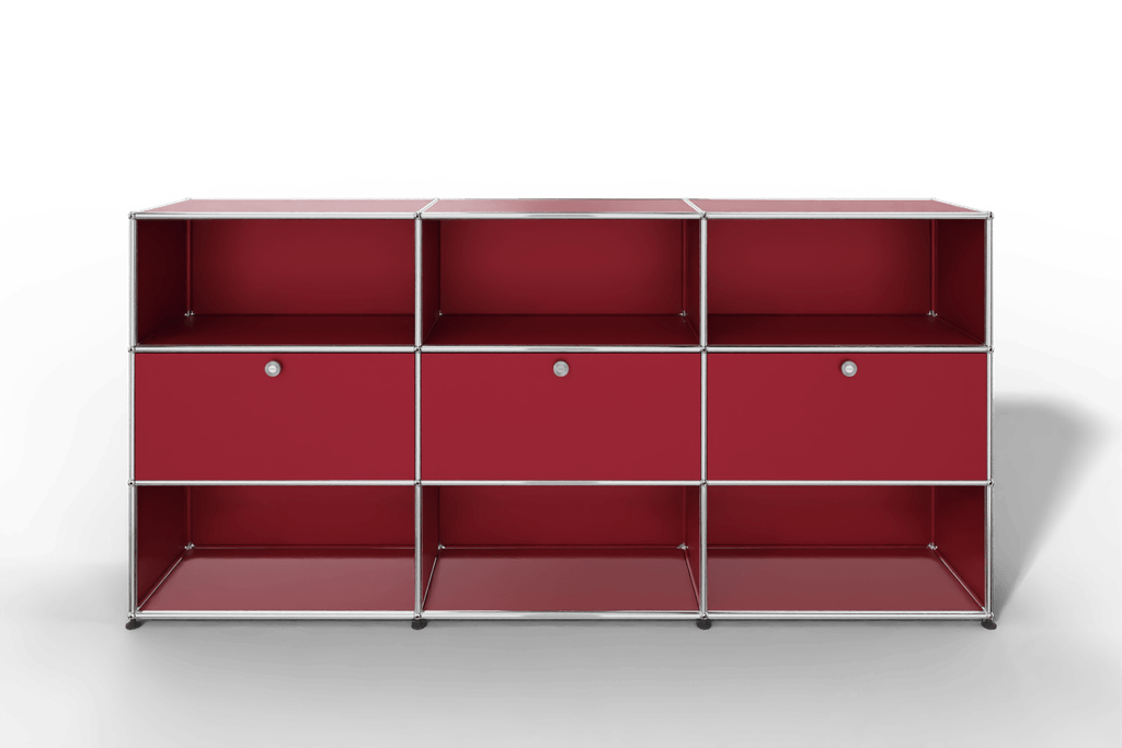 USM Haller Highboard mit 3 Klapptüren und 6 offenen Fächern Produktbild
