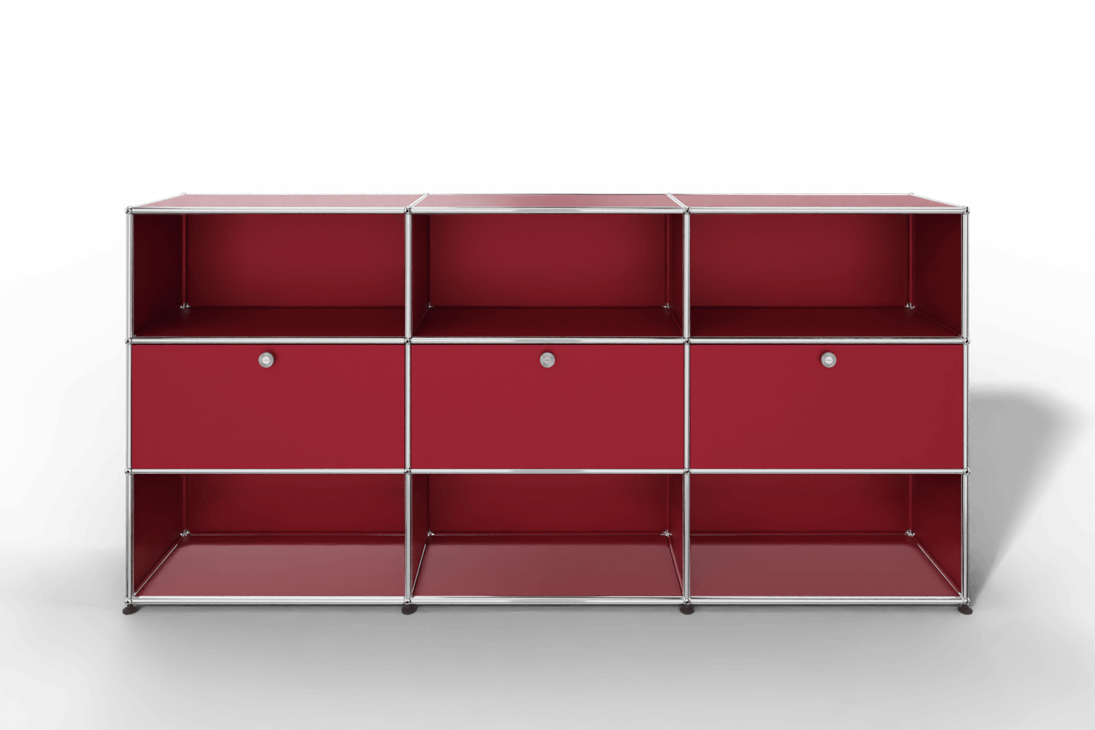 USM Haller Highboard mit 3 Klapptüren und 6 offenen Fächern Produktbild