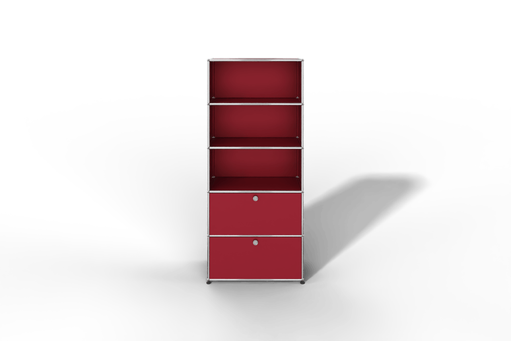 USM Haller Regal 750 mit 2 Klapptüren und 3 offenen Fächern Produktbild