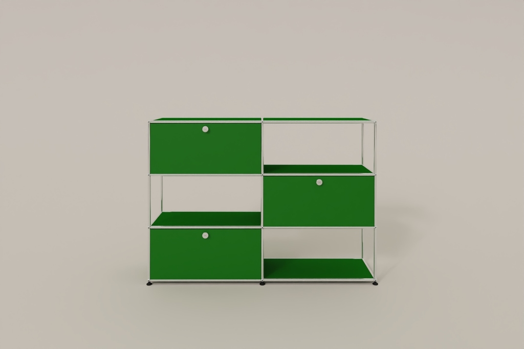 USM Haller Highboard/Raumteiler, 3 offene Elemente, 3 Klapptüren Produktbild