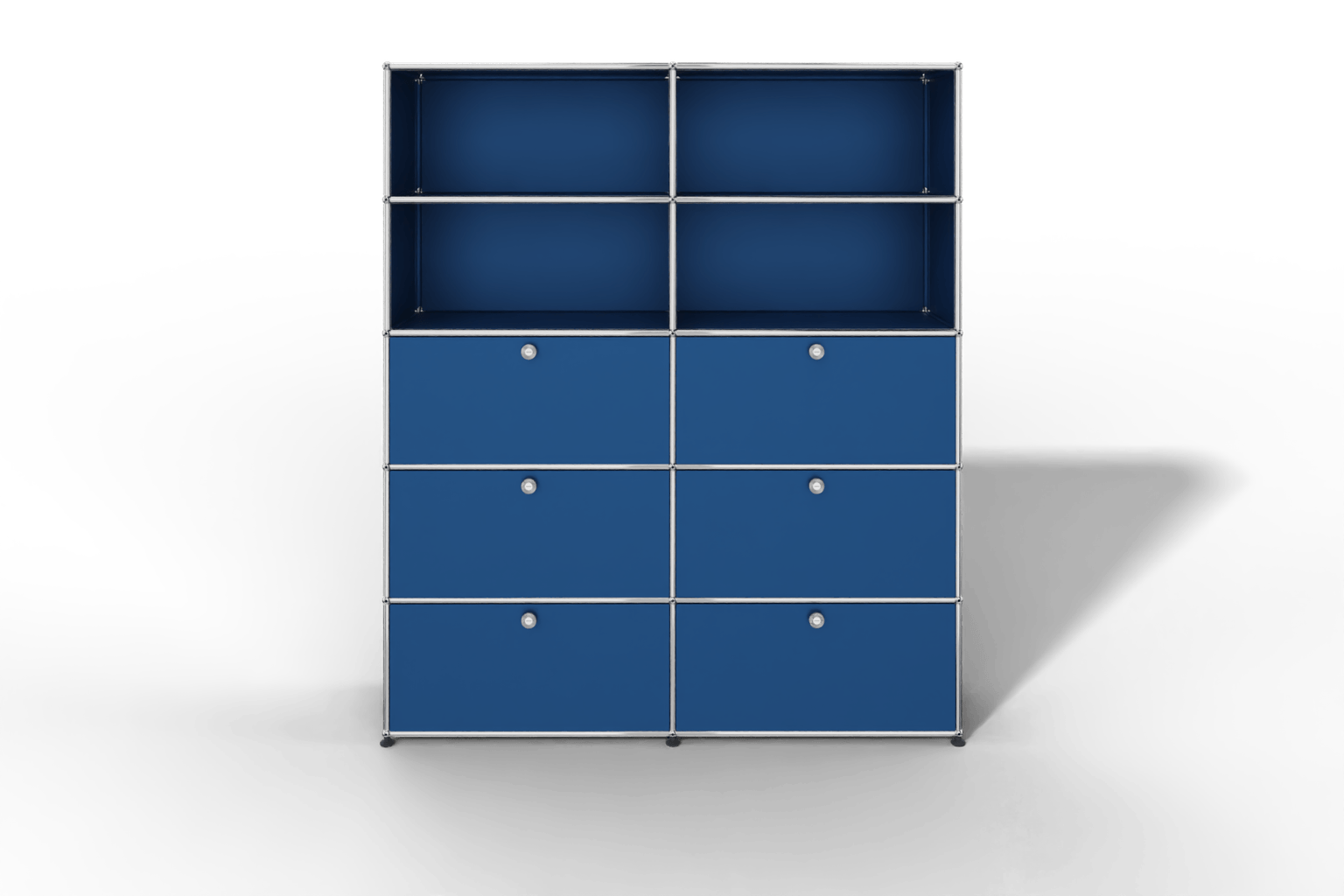 USM Haller Schrank/Regal mit 6 Klapptüren und offenen Fächern. Produktbild