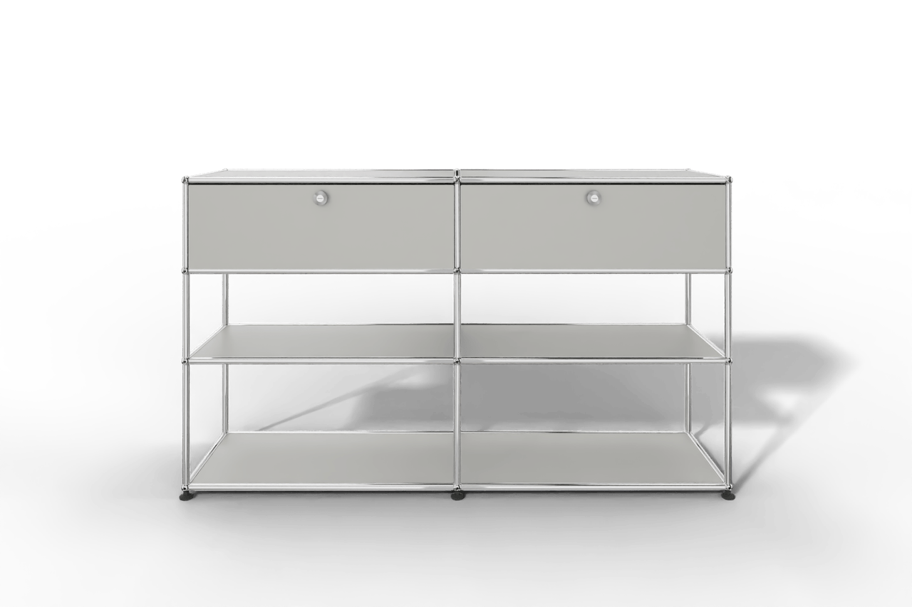 USM Haller Highboard mit 2 Klapptüren und 2 offenen Ebenen Produktbild