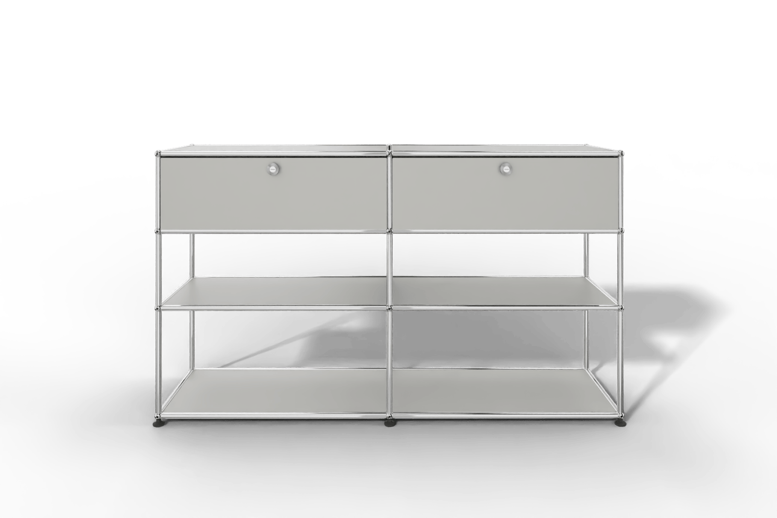 USM Haller Highboard mit 2 Klapptüren und 2 offenen Ebenen Produktbild