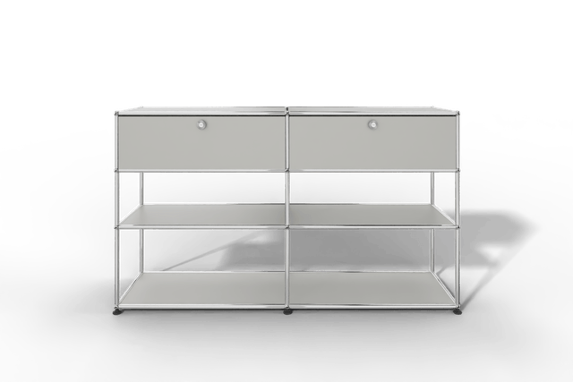 USM Haller Highboard mit 2 Klapptüren und 2 offenen Ebenen