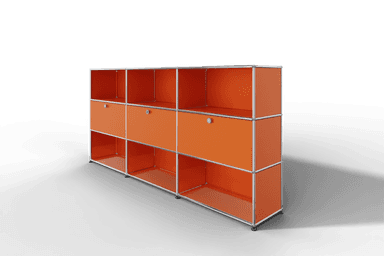 USM Haller Highboard mit 3 Klapptüren und 6 offenen Fächern Produktbild