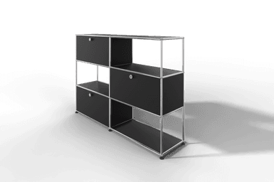 USM Haller Highboard/Raumteiler, 3 offene Elemente, 3 Klapptüren Produktbild