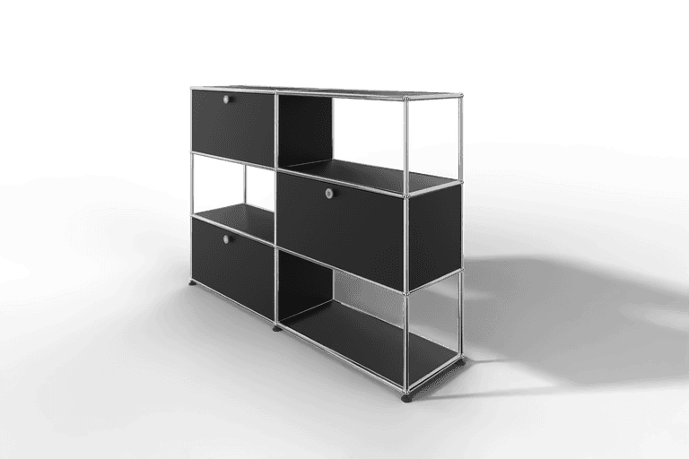 USM Haller Highboard/Raumteiler, 3 offene Elemente, 3 Klapptüren Produktbild