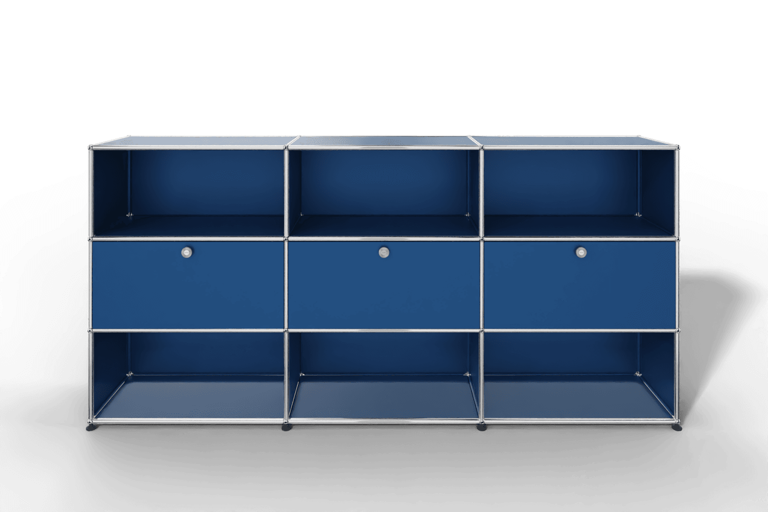 USM Haller Highboard mit 3 Klapptüren und 6 offenen Fächern Produktbild
