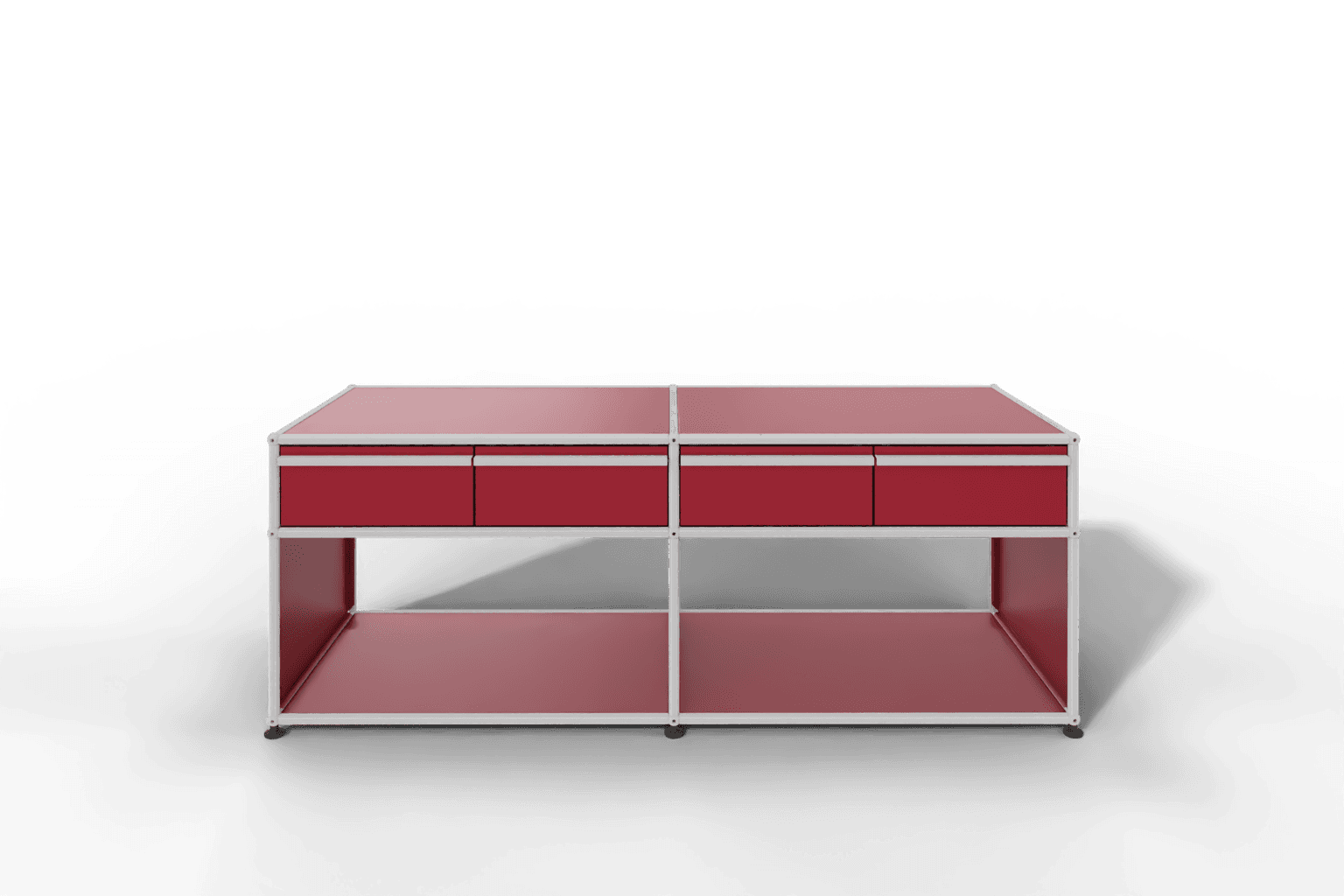 USM Haller Sideboard, mit 4 Schubladen A6 und 2 offenen Fächern. Tiefe 50 cm. Produktbild