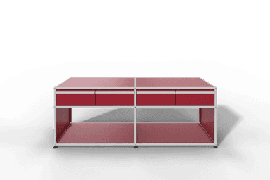 USM Haller Sideboard, mit 4 Schubladen A6 und 2 offenen Fächern. Tiefe 50 cm. Produktbild