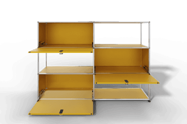 USM Haller Highboard/Raumteiler, 3 offene Elemente, 3 Klapptüren Produktbild