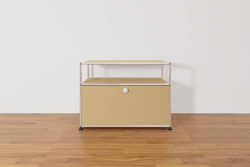 USM Haller Lowboard mit zusätzlicher Ebene in Beige, Ausstellungsstück