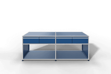 USM Haller Sideboard, mit 4 Schubladen A6 und 2 offenen Fächern. Tiefe 50 cm. Produktbild
