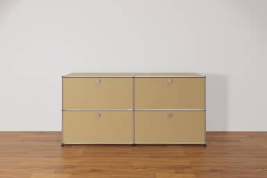 Original USM Haller Sideboard mit 4 Klapptüren in beige -Ausstellungsstück - Produktbild