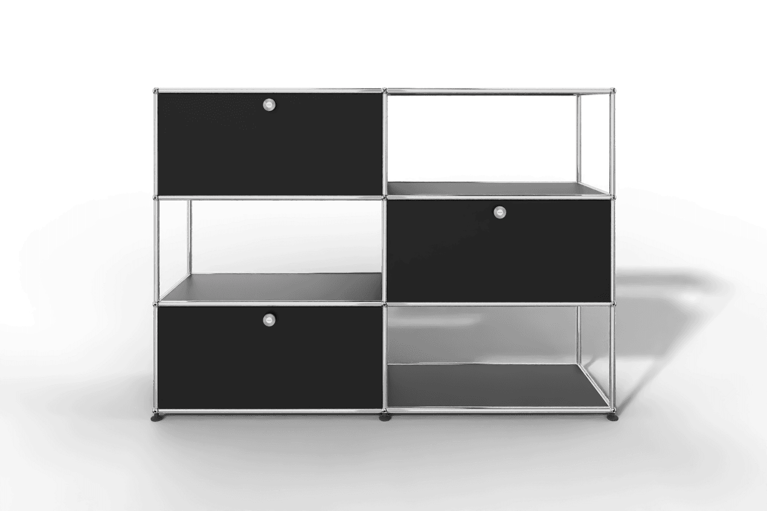 USM Haller Highboard/Raumteiler, 3 offene Elemente, 3 Klapptüren Produktbild