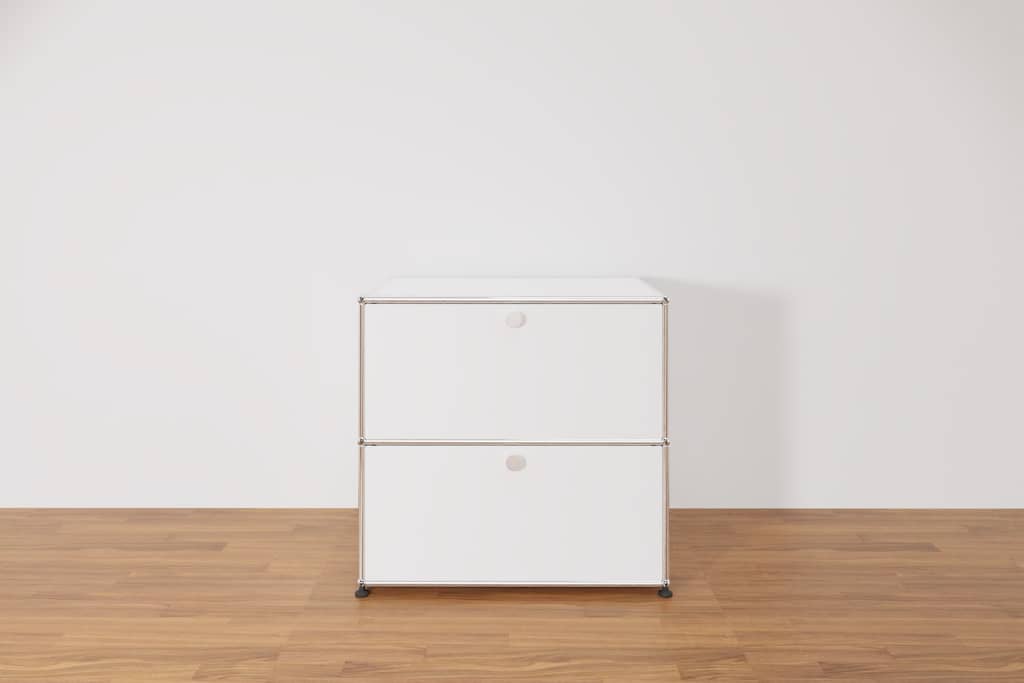 Sideboard mit 2 Klapptüren übereinander in Reinweiß – Ausstellungsstück