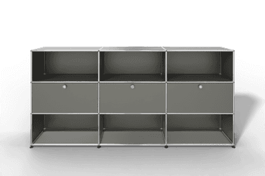 USM Haller Highboard mit 3 Klapptüren und 6 offenen Fächern Produktbild