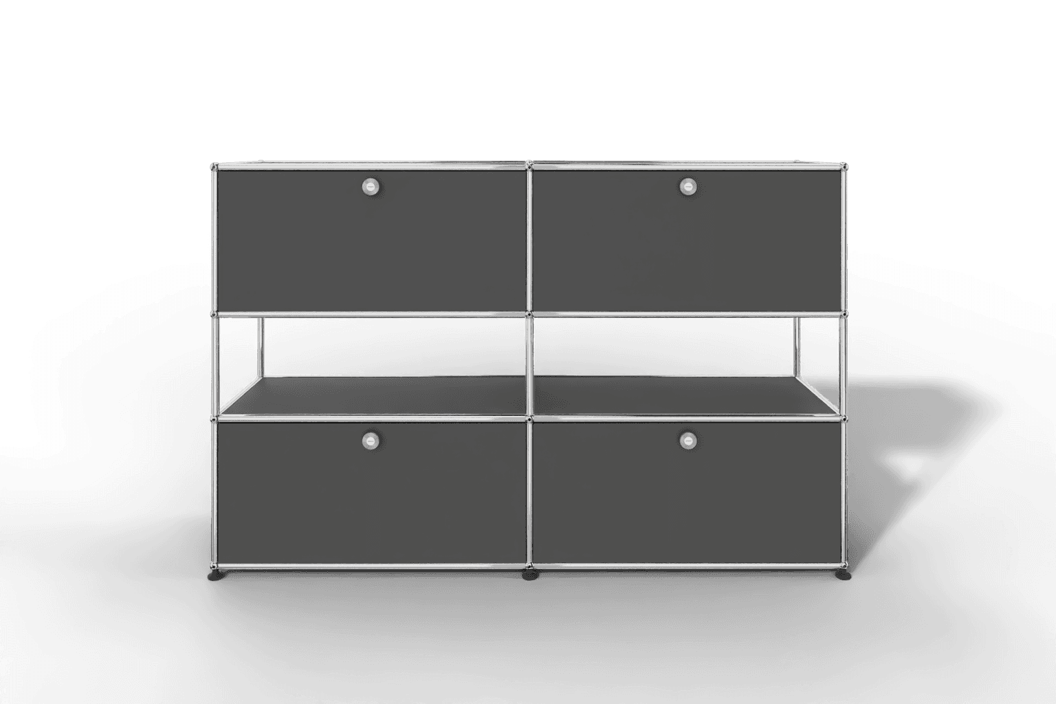 USM Haller Highboard mit 4 Klapptüren und offener Ebene Produktbild