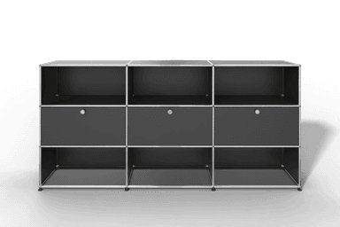 USM Haller Highboard mit 3 Klapptüren und 6 offenen Fächern Produktbild