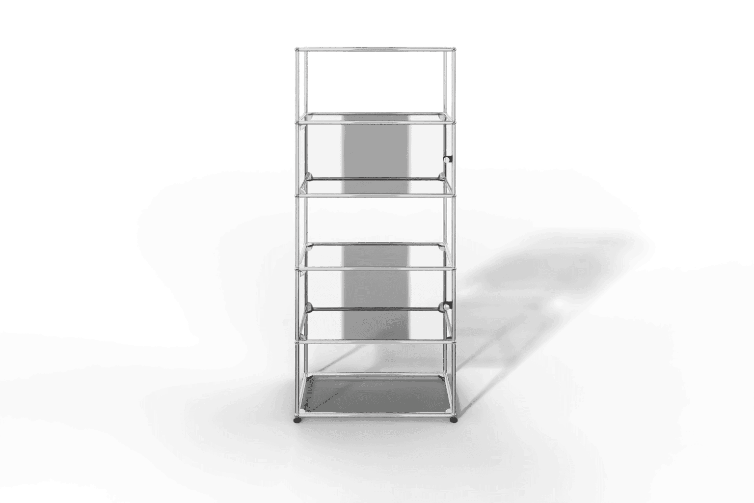 USM Haller Glasvitrine mit 2 Glastüren und 3 offenen Fächern Produktbild