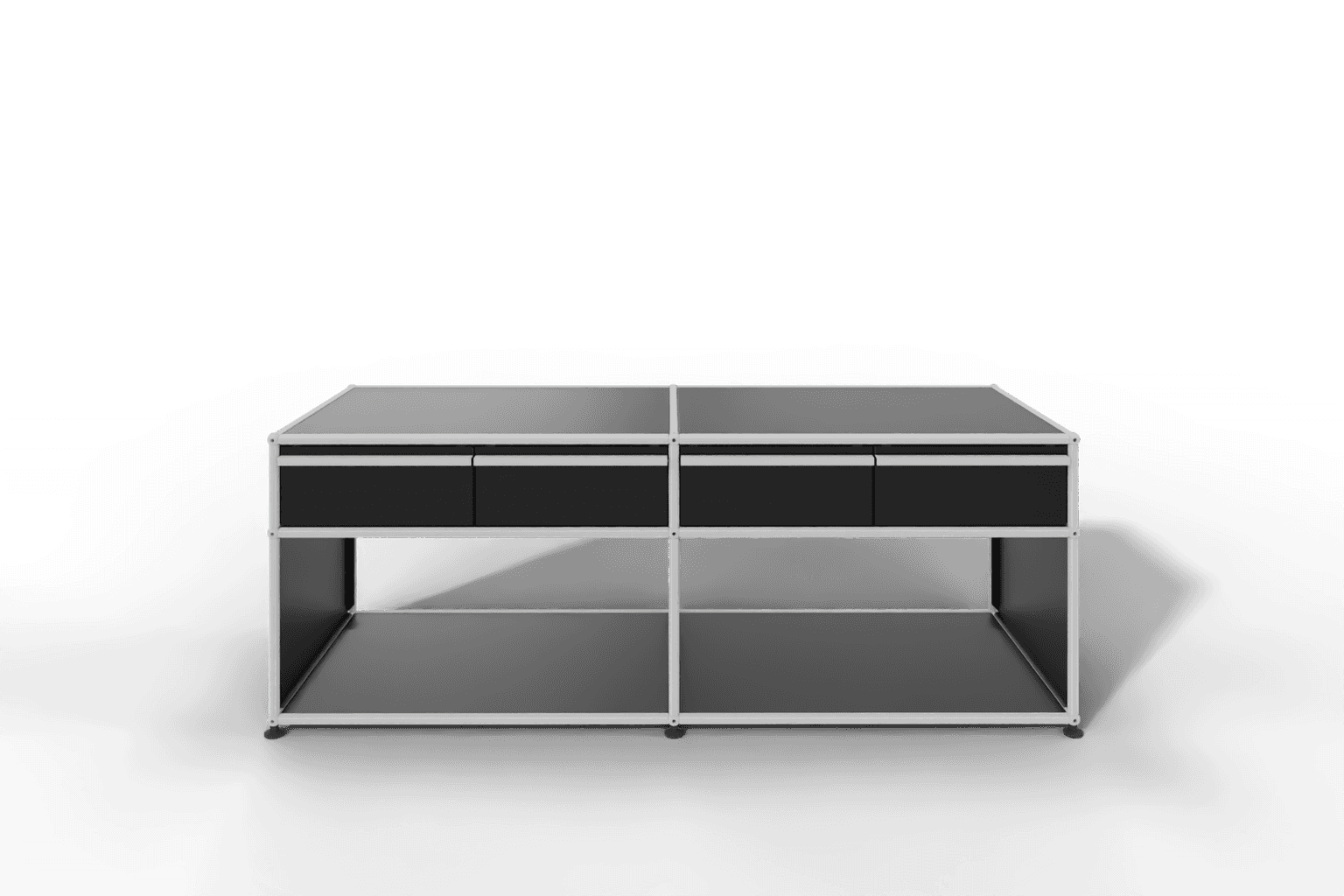 USM Haller Sideboard, mit 4 Schubladen A6 und 2 offenen Fächern. Tiefe 50 cm. Produktbild