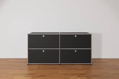 Original USM Haller Sideboard mit 4 Klapptüren in schwarz - Ausstellungsstück- Produktbild