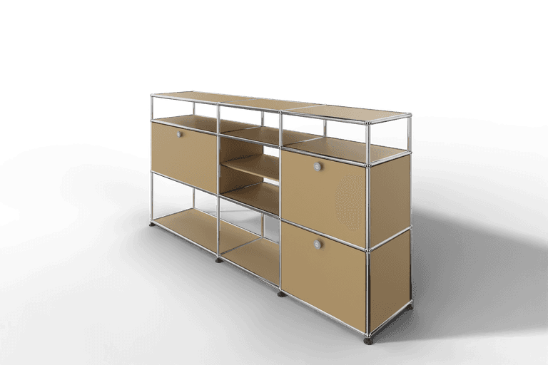 Sideboard mit offenen Elementen und Klapptüren Produktbild