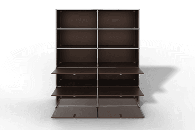 USM Haller Schrank/Regal mit 6 Klapptüren und offenen Fächern. Produktbild