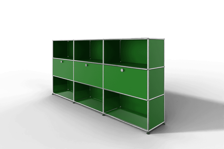 USM Haller Highboard mit 3 Klapptüren und 6 offenen Fächern Produktbild