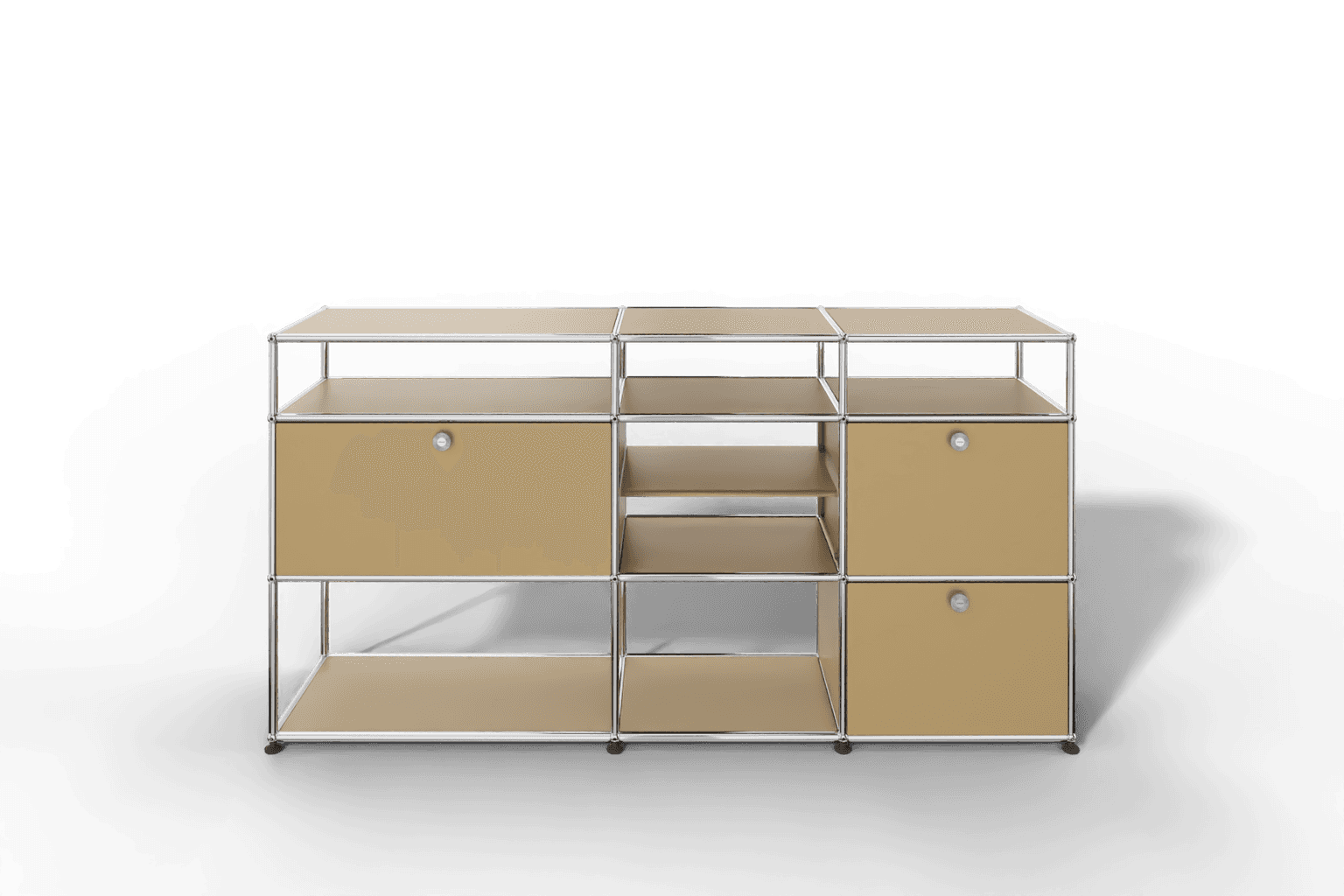 Sideboard mit offenen Elementen und Klapptüren Produktbild