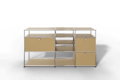 Sideboard mit offenen Elementen und Klapptüren Produktbild