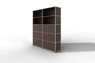 USM Haller Schrank/Regal mit 6 Klapptüren und offenen Fächern. Produktbild