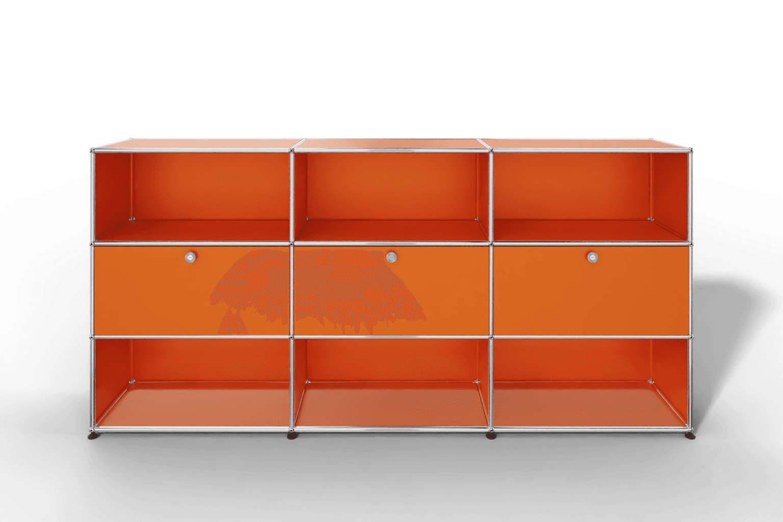 USM Haller Highboard mit 3 Klapptüren und 6 offenen Fächern Produktbild