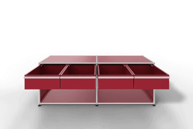 USM Haller Sideboard, mit 4 Schubladen A6 und 2 offenen Fächern. Tiefe 50 cm. Produktbild