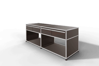 USM Haller Sideboard, mit 4 Schubladen A6 und 2 offenen Fächern. Tiefe 50 cm. Produktbild