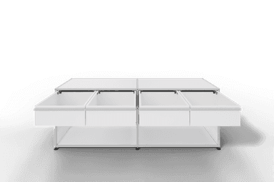 USM Haller Sideboard, mit 4 Schubladen A6 und 2 offenen Fächern. Tiefe 50 cm. Produktbild