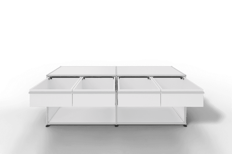 USM Haller Sideboard, mit 4 Schubladen A6 und 2 offenen Fächern. Tiefe 50 cm. Produktbild