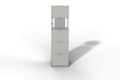 USM Haller schmales Regal mit Glasabteil Produktbild