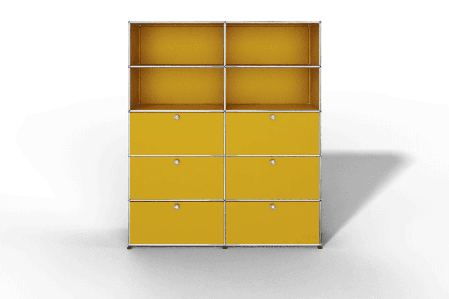 USM Haller Schrank/Regal mit 6 Klapptüren und offenen Fächern. Produktbild