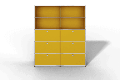 USM Haller Schrank/Regal mit 6 Klapptüren und offenen Fächern. Produktbild