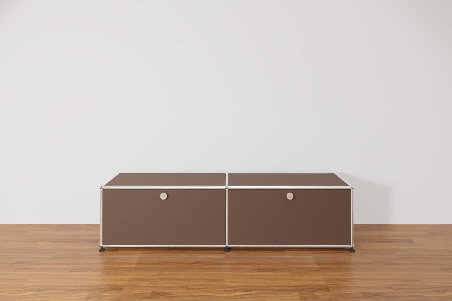USM Haller Lowboard mit 2 Klapptüren in Braun, Ausstellungsstück Produktbild