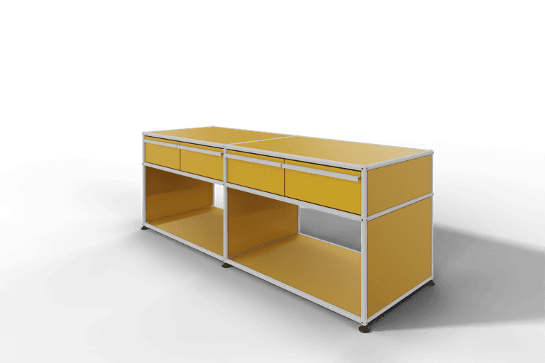 USM Haller Sideboard, mit 4 Schubladen A6 und 2 offenen Fächern. Tiefe 50 cm. Produktbild