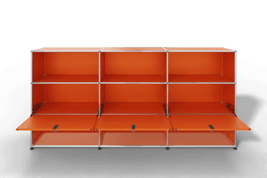 USM Haller Highboard mit 3 Klapptüren und 6 offenen Fächern Produktbild