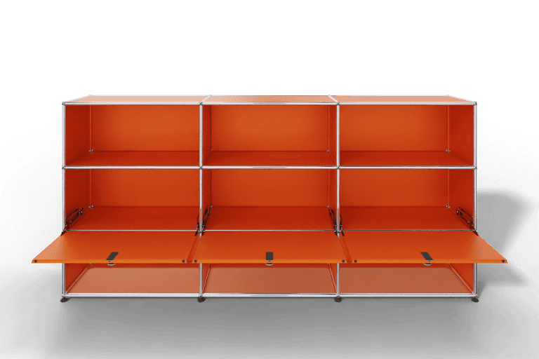 USM Haller Highboard mit 3 Klapptüren und 6 offenen Fächern Produktbild