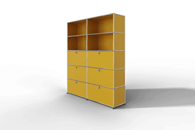 USM Haller Schrank/Regal mit 6 Klapptüren und offenen Fächern. Produktbild