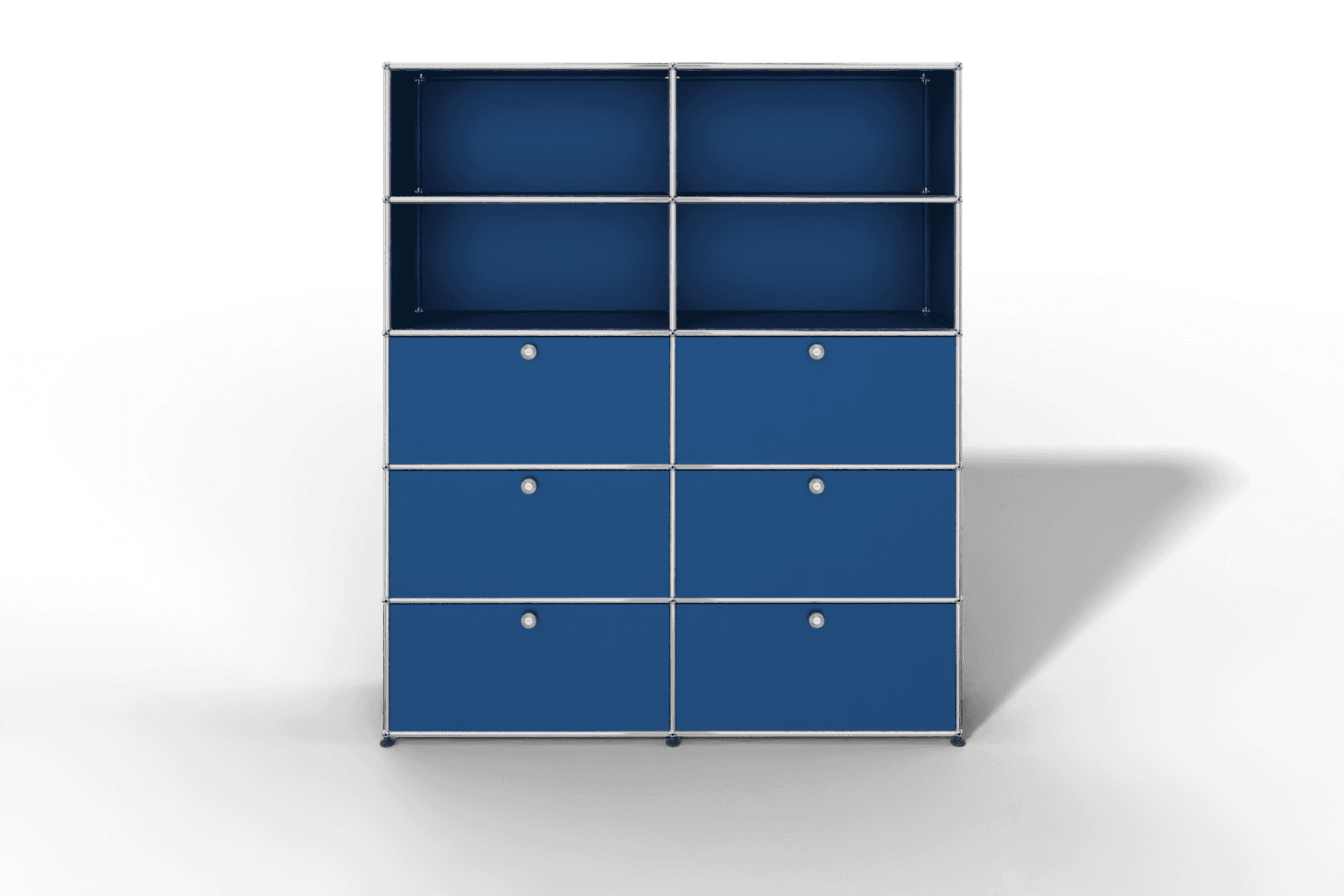 USM Haller Schrank/Regal mit 6 Klapptüren und offenen Fächern. Produktbild